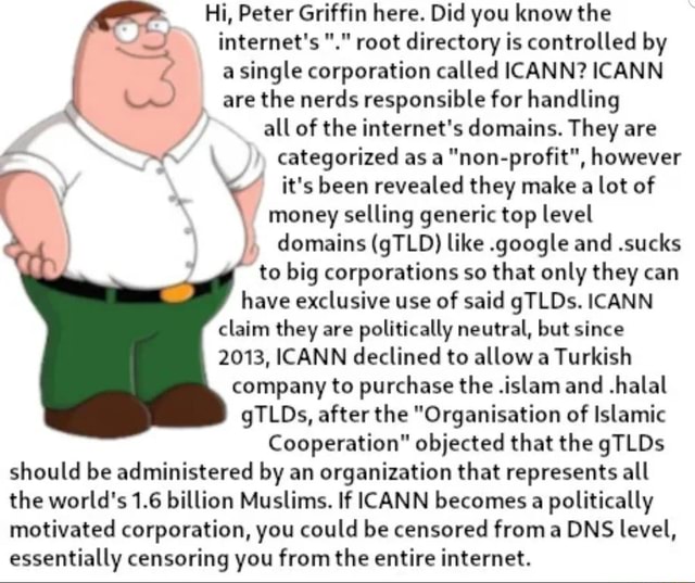 Hi, Peter Griffin Here. Did You Know The Internet's Root Directory Is ...