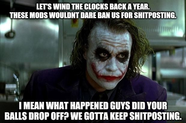 LET'S WIND THE CLOCKS BACK A YEAR. THESE MODS WOULDNT DARE BAN US FOR ...