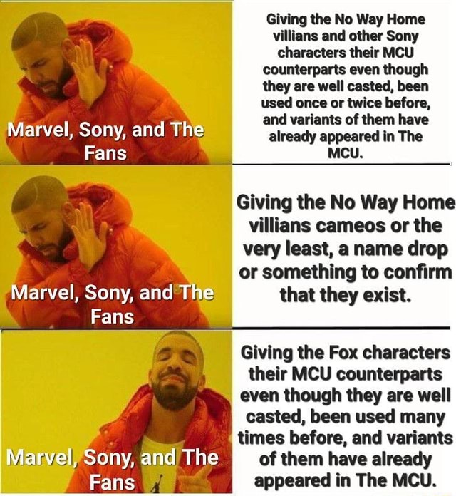 Giving the No Way Home villians and other Sony characters their MCU