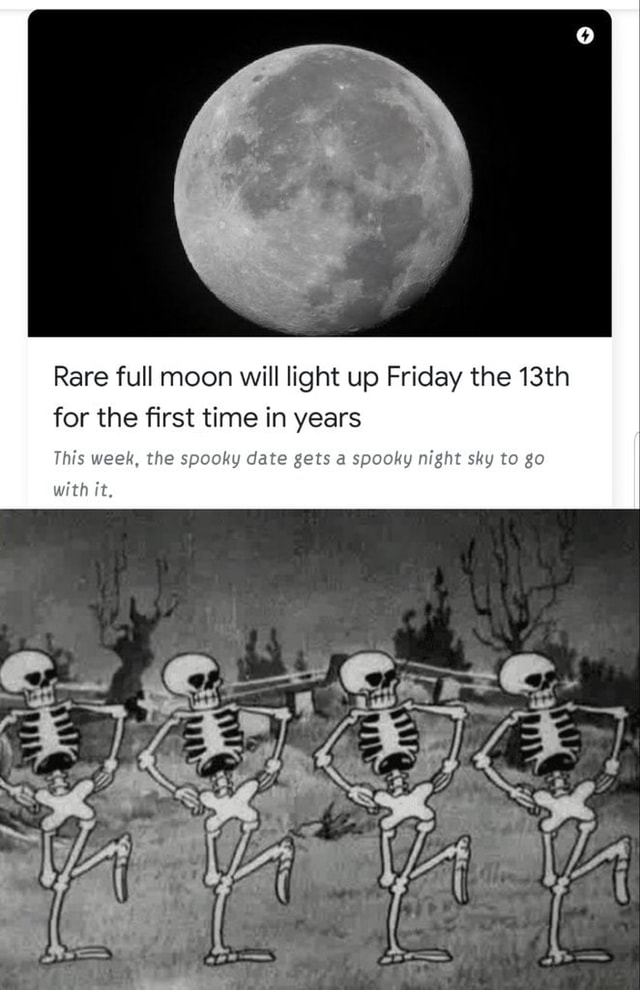 Rare full moon will light up Friday the 13th for the ﬁrst time in years ...