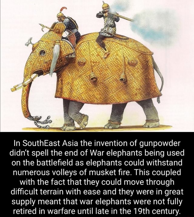 In SouthEast Asia the invention of gunpowder didn't spell the end of ...