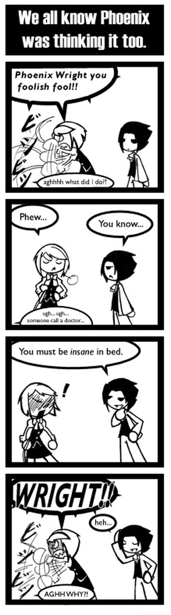 We all know Phoenix was thinking it too. Phoenix Wright you foolish fool!! - )