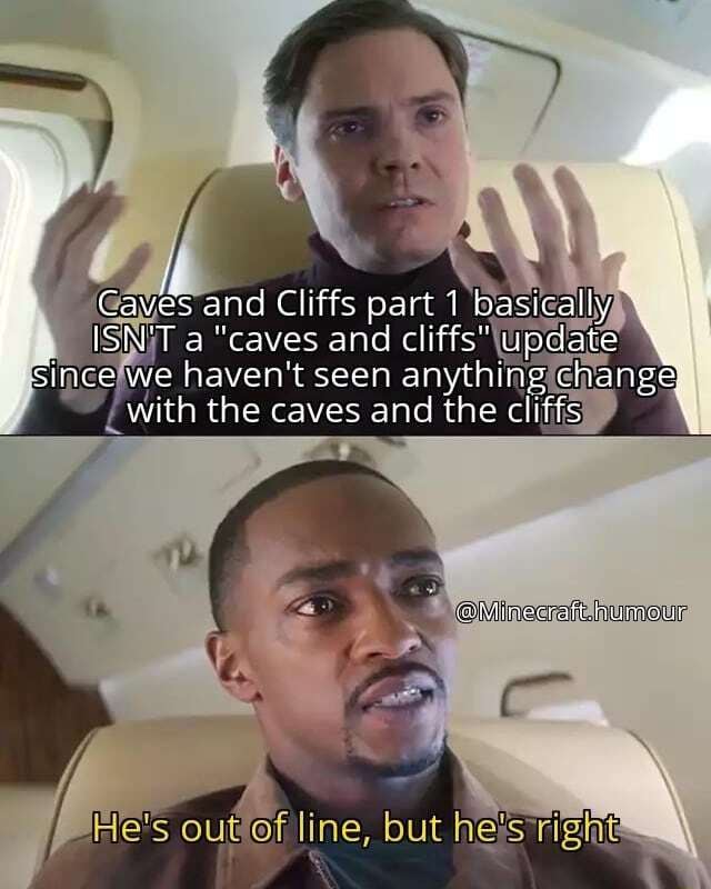 Caves and Cliffs part 1 basically ISN'T a 