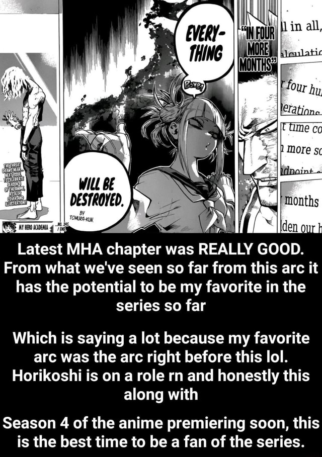 Latest MHA chapter was REALLY GOOD. From what we've seen so far from ...