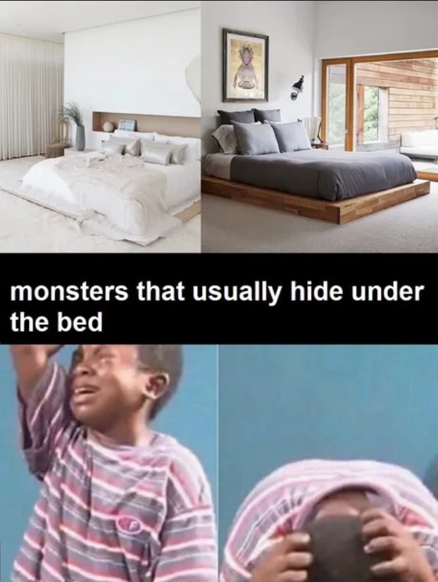 Monsters that usually hide under the bed )