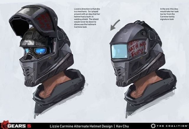 GEARS Lizzie Carmine Alter So er ok Helmet Design I Kev Chu THE ...