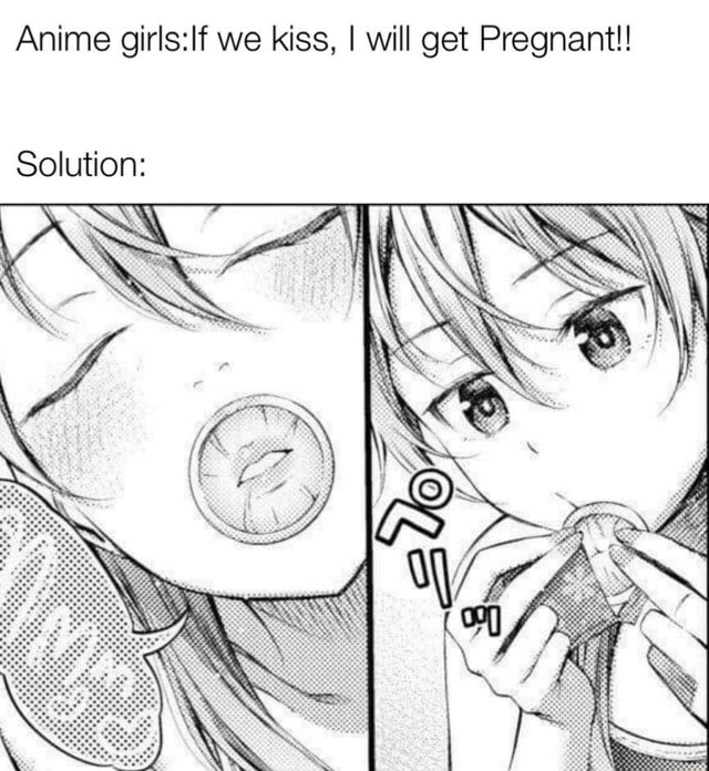 Pregnant anime girl
