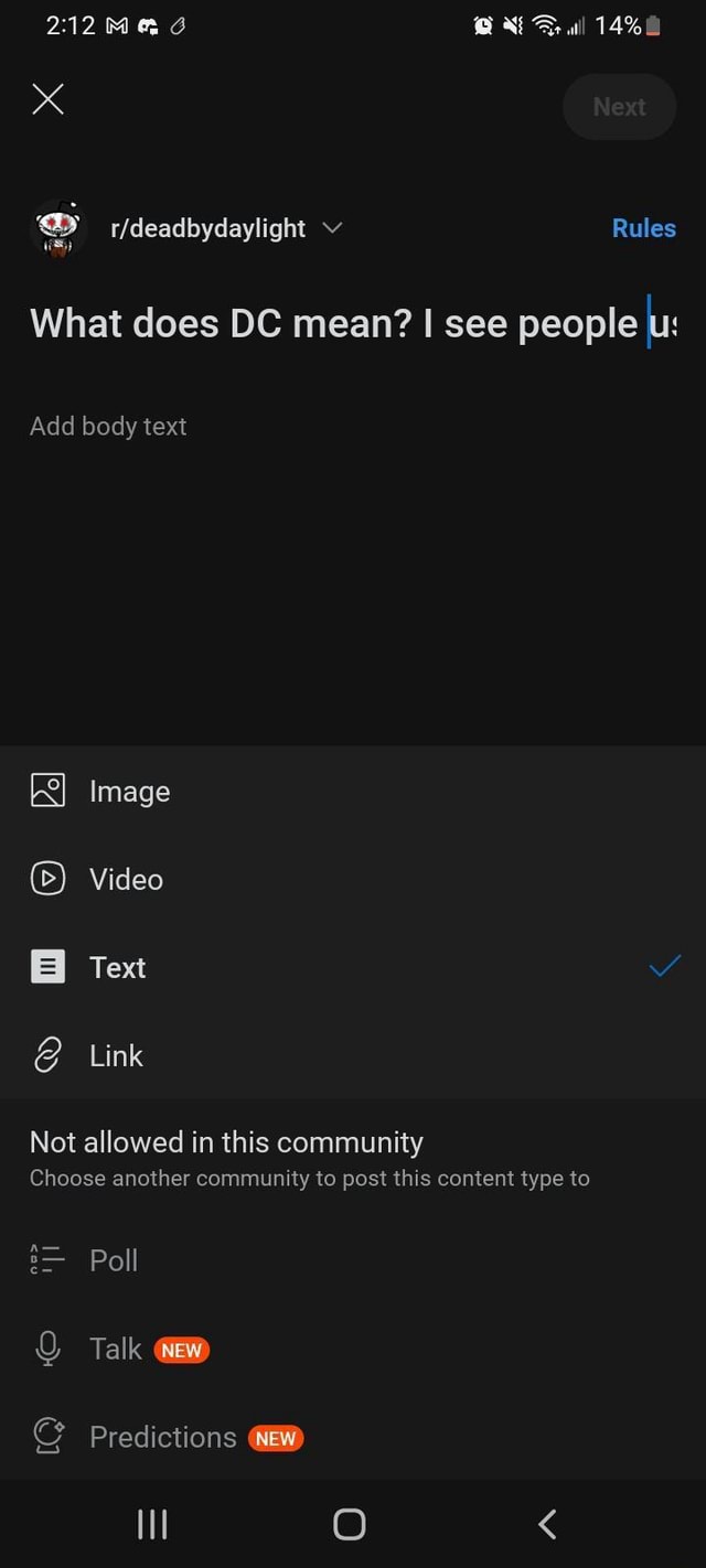 212 14 rideadbydaylight v Rules What does DC mean? I see people u Add