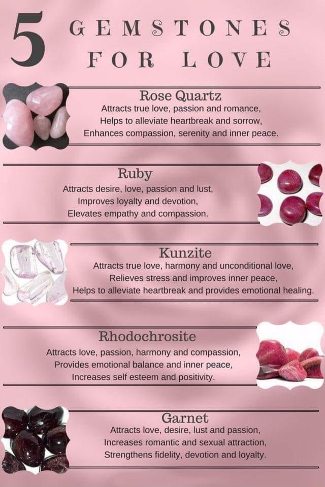 GEMSTONES FOR LOVE Rose Quartz Attracts [me love. passion and romance