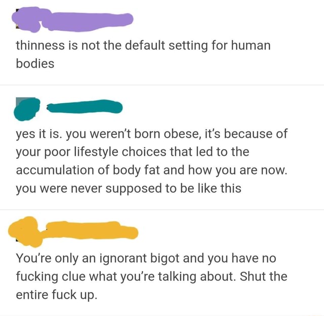 Ga Thinness Is Not The Default Setting For Human Bodies Yes It Is You 