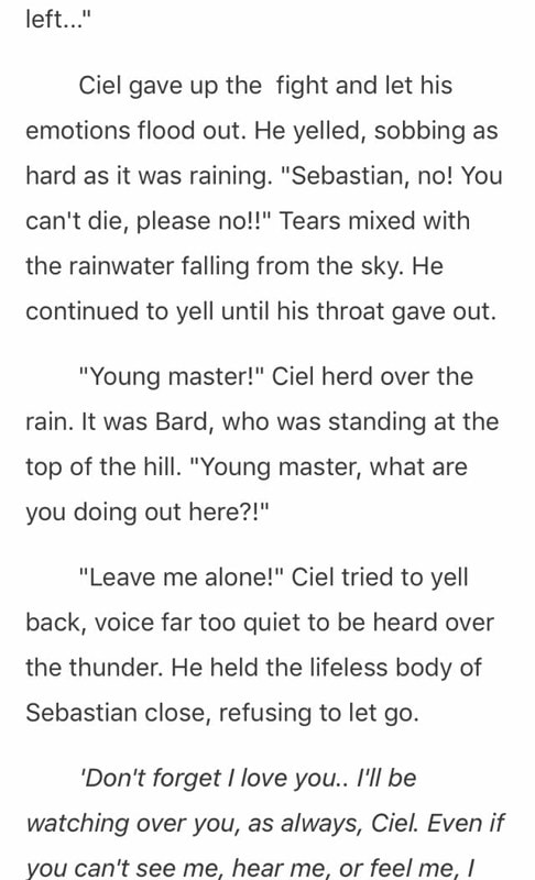 Left Ciel Gave Up The Fight And Let His Emotions Flood Out He Yelled Sobbing As Hard As It Was Raining Sebastian No You Can T Die Please Nel Tears Mixed With The