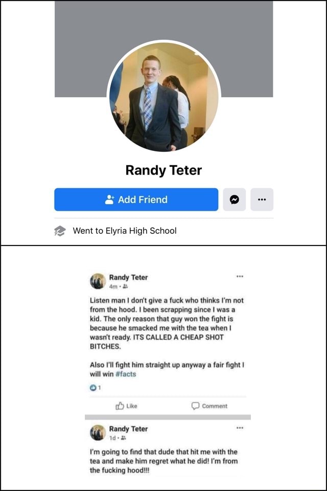 Randy Teter Add Friend Went to Elyria High School Randy Teter Listen