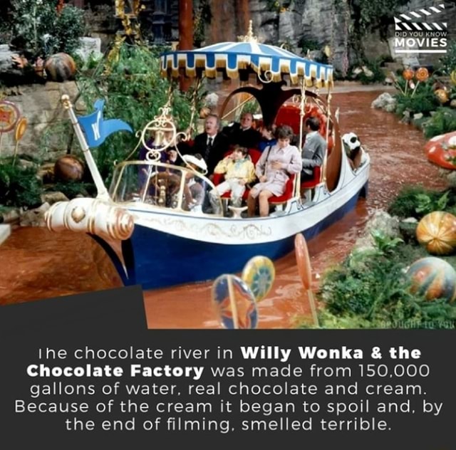 Ihe chocolate river in Willy Wonka & the Chocolate Factory was made(02)