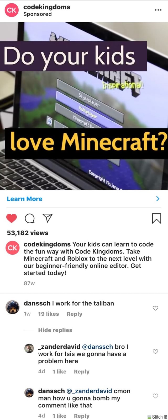 Wee Sponsored Q Codekingdoms Your Kids Can Learn To Code The Fun Way With Code Kingdoms Take Minecraft And Roblox To The Next Level With Our Beginner Friendly Online Editor Get Started Today - code kingdoms roblox