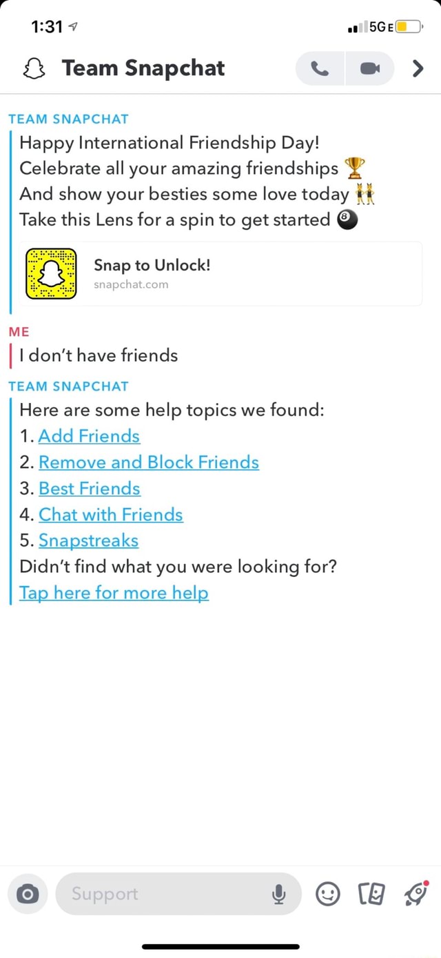 snapchat support team