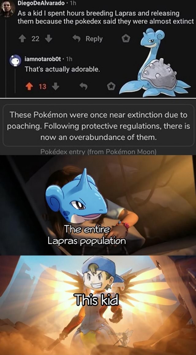 DiegoDeAlvarado As kid spent hours breeding Lapras and releasing them ...