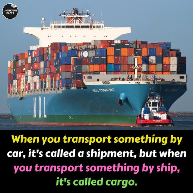 When you transport something by car, it's called a shipment, but when ...