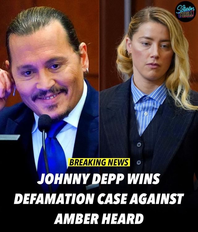 NEWS JOHNNY DEPP WINS DEFAMATION CASE AGAINST AMBER HEARD - iFunny