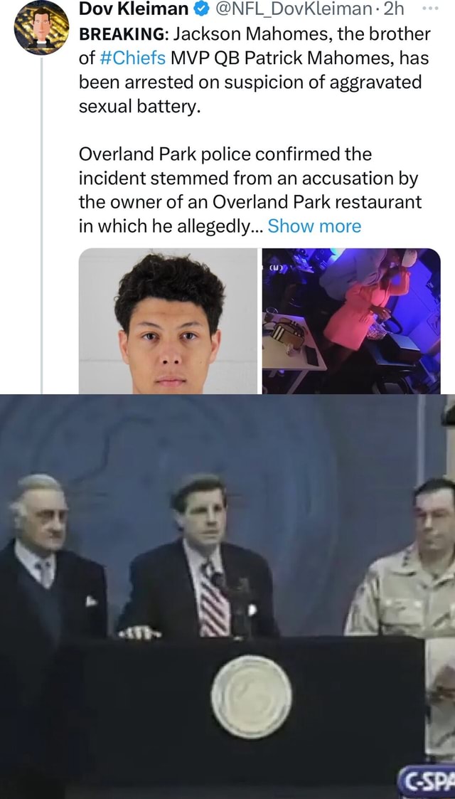 Dow Kleiman NFL DovKletman BREAKING Jackson Mahomes, the brother