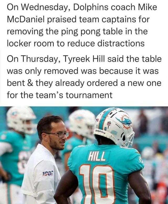 Miami Dolphins Roasted For Removing Ping Pong Tables From