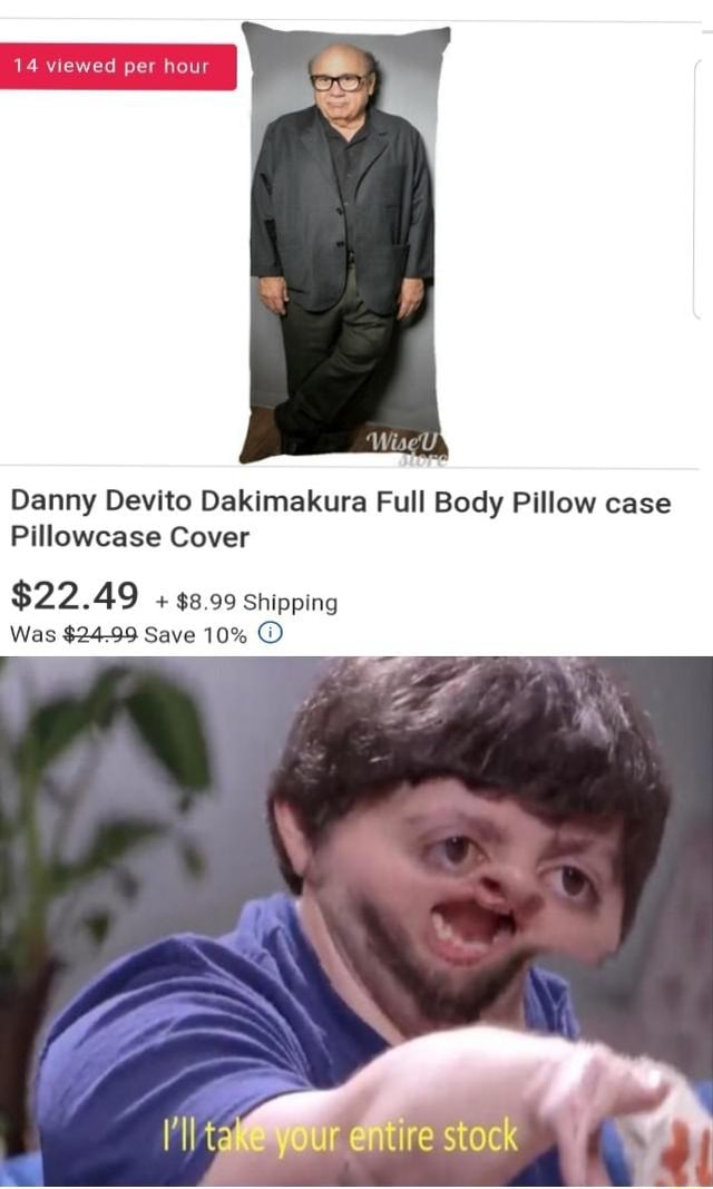 14 viewed per hour Danny Devito Dakimakura Full Body Pillow case