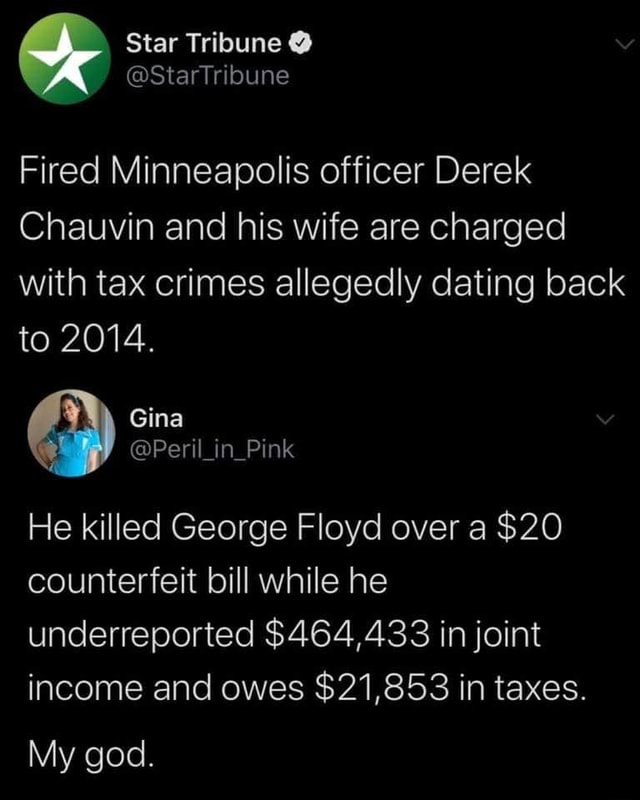 Fired Minneapolis officer Derek Chauvin and his wife are charged with ...