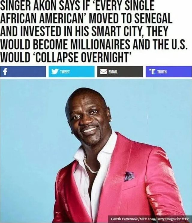 SINGER ARON SAYS IF EVERY SINGLE AFRICAN AMERICAN' MOVED TO SENEGAL AND ...