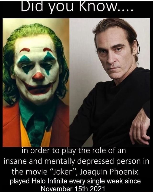 Did you Know... in order to play the role of an insane and mentally ...