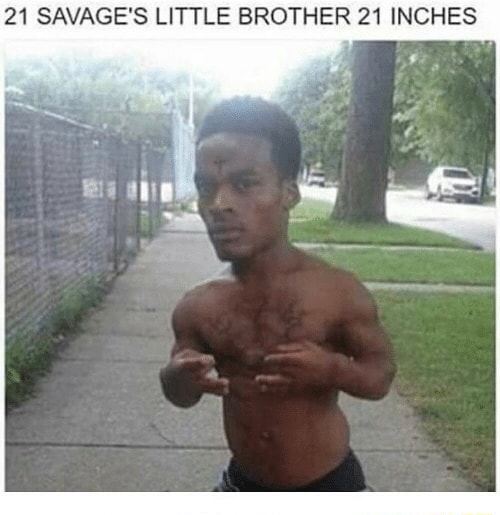 21 savage s little brother 21 inches ifunny brother 21 inches ifunny