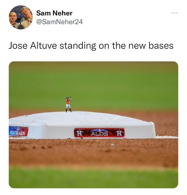 Sam Neher on X: Jose Altuve standing on the new bases   / X