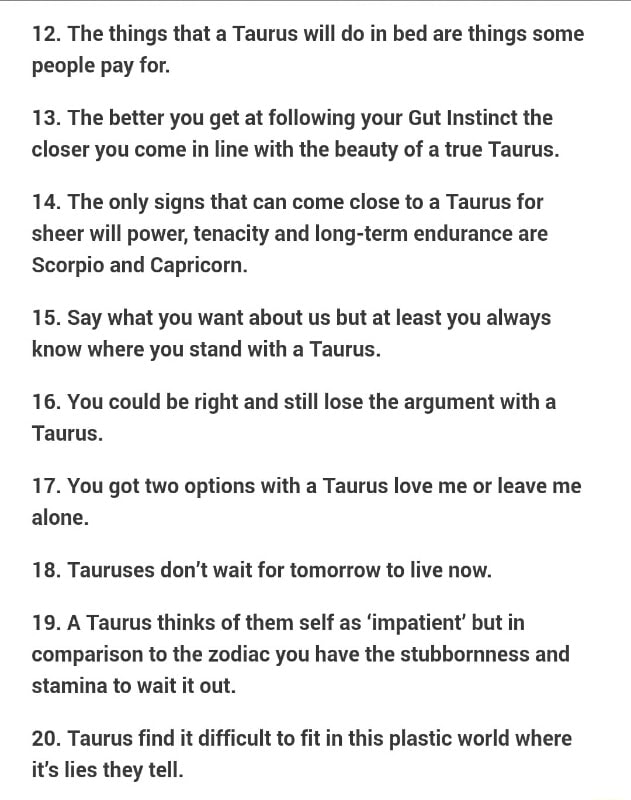 12 The Things That A Taurus Will Do In Bed Are Things Some People Pay ...