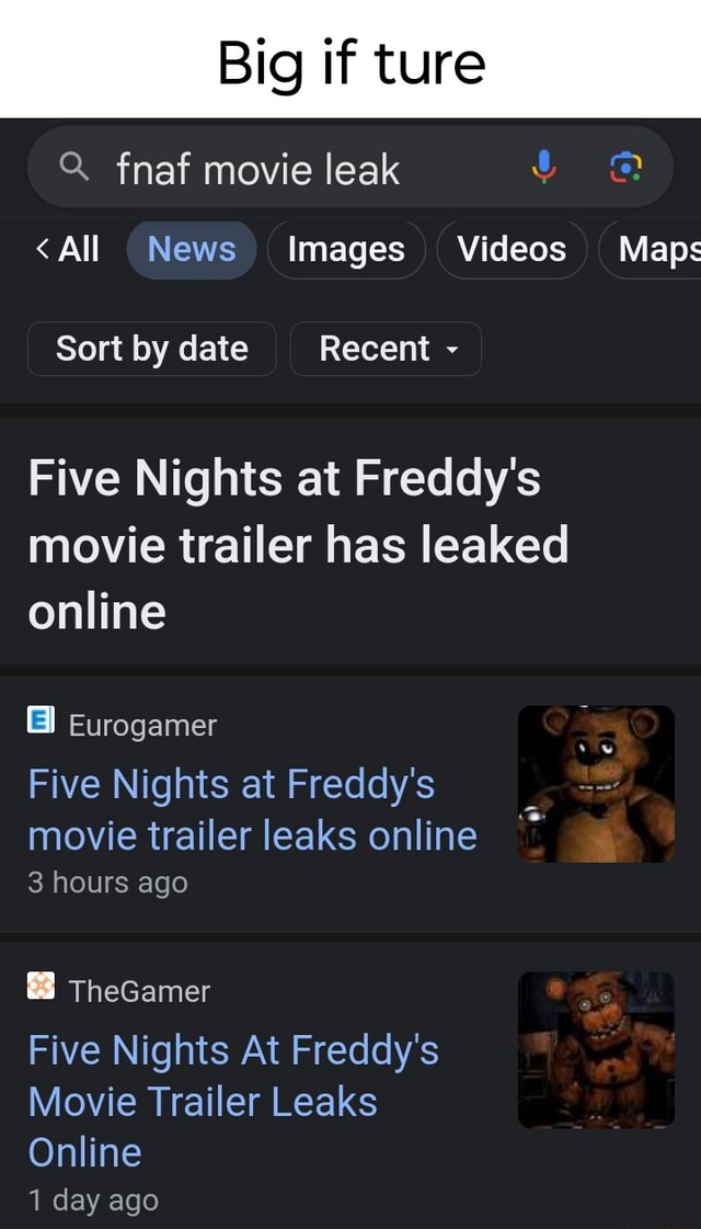 DogeGodTOWA on Game Jolt: FNAF Movie Leak! Fake Or Real?