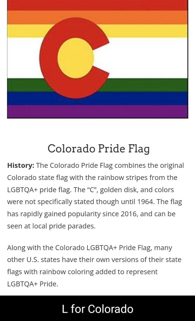 Colorado Pride Flag History The Colorado Pride Flag combines the