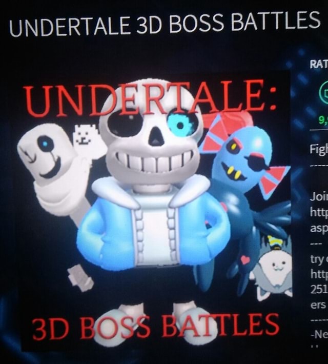 Undertale 3d Boss Battles - roblox undertale 3d boss battles tips