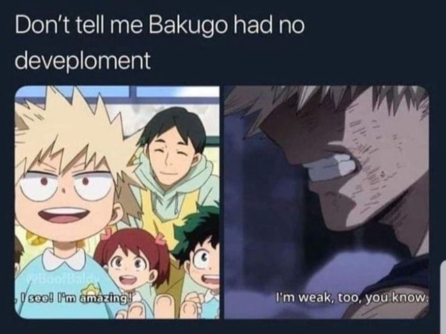 Random mha dump - Don't tell me Bakugo had no deveploment lim weak, too ...