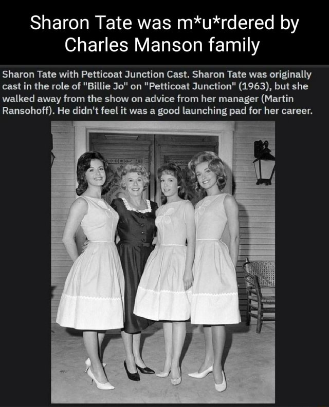 Sharon Tate was m*u*rdered by Charles Manson family Sharon Tate with