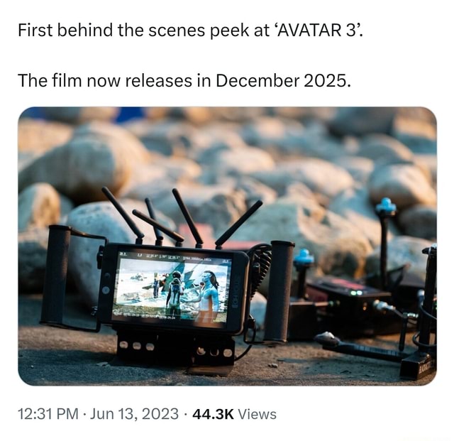 First behind the scenes peek at 'AVATAR 3'. The film now releases in