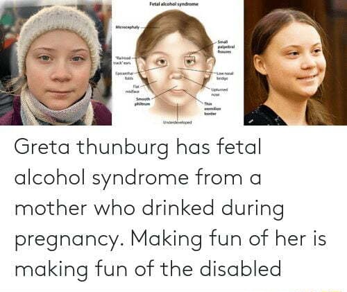 Greta thunburg has fetal alcohol syndrome from a mother who drinked ...