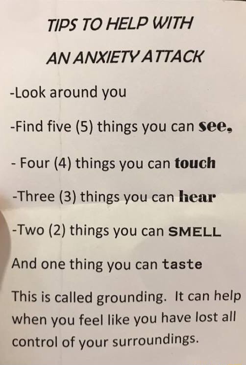 Tips To Help With An Anxiety Attack -look Around You -find Five (5 