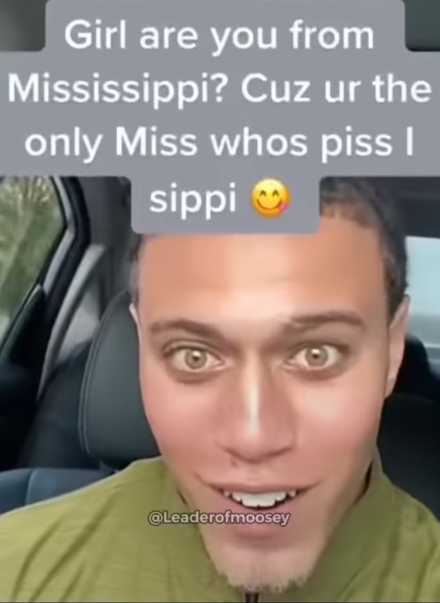 Girl are you from Mississippi? Cuz ur the only Miss whos piss I SIPpPI iFunny