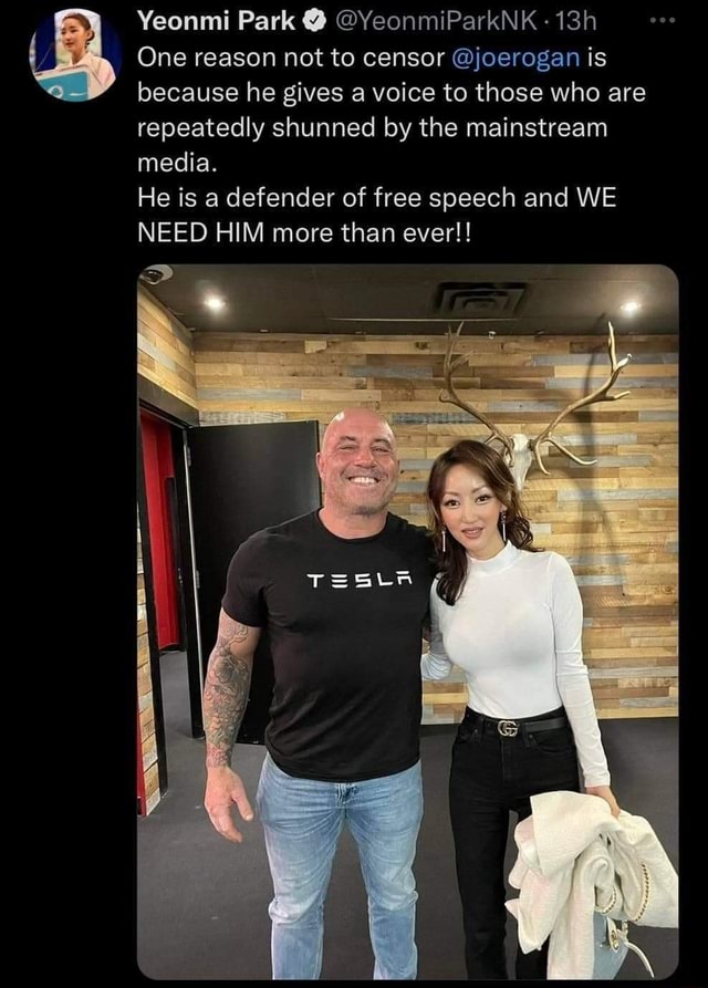 Yeonmi Park @ @YeonmiParkNK One Reason Not To Censor @joerogan Is ...