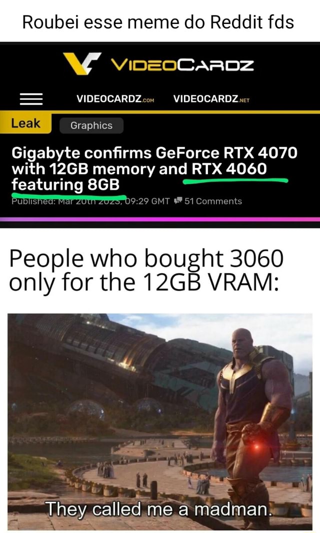 Roubei Esse Meme Do Reddit Fds CARDZ VIDEOCARDZ VIDEOCARDZ Leak I roubei-esse-meme-do-reddit-fds-cardz-videocardz-videocardz-leak-i