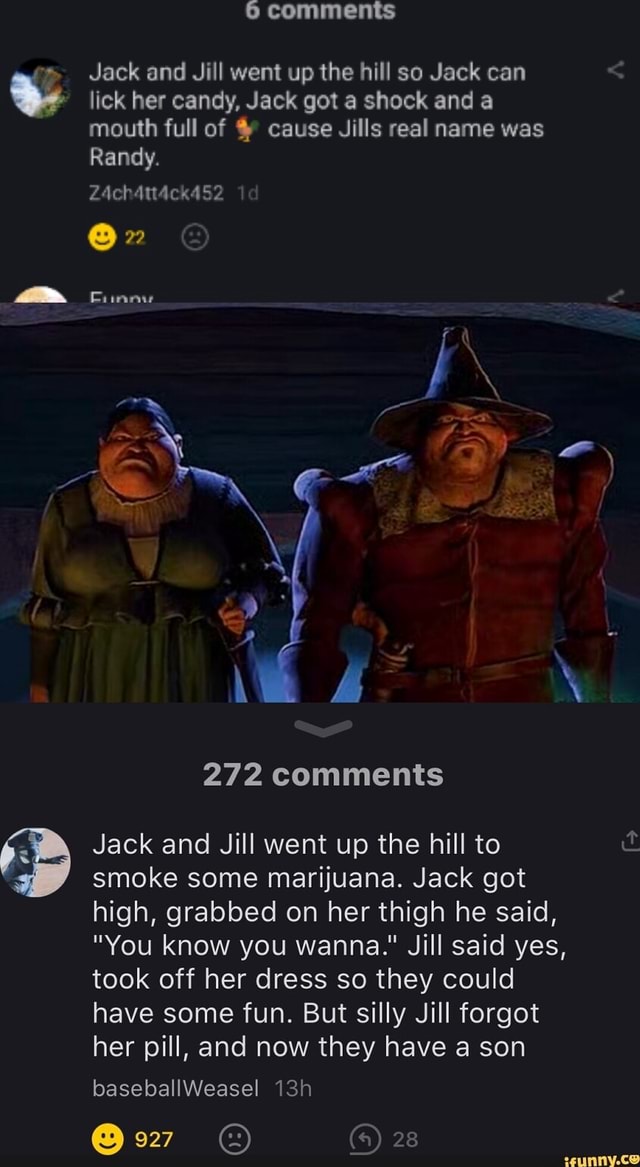 Comments Jack and Jill went up the hill so Jack can lick her candy