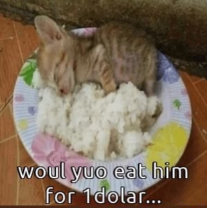 Woulyuo eat him for 1dolar... - )