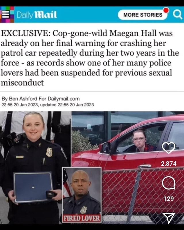 MORE STORIES Q EXCLUSIVE Copgonewild Maegan Hall was already on her
