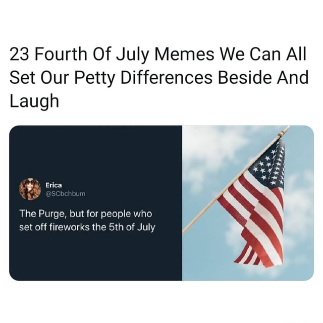 23 Fourth Of July Memes We Can All Set Our Petty Differences Beside And