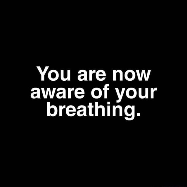 You are now aware of your breathing. - iFunny