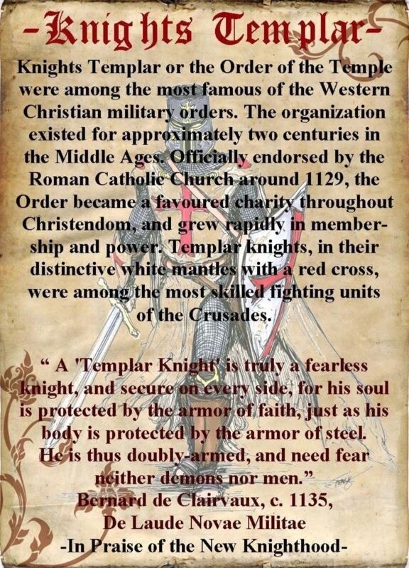 Knights Temple nights Templar or the Order of the Temp were among the