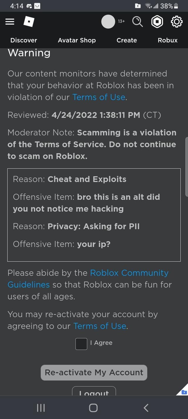 41408 Fill =a @-206 Discover Avatar Shop Create Robux Warning Our ...