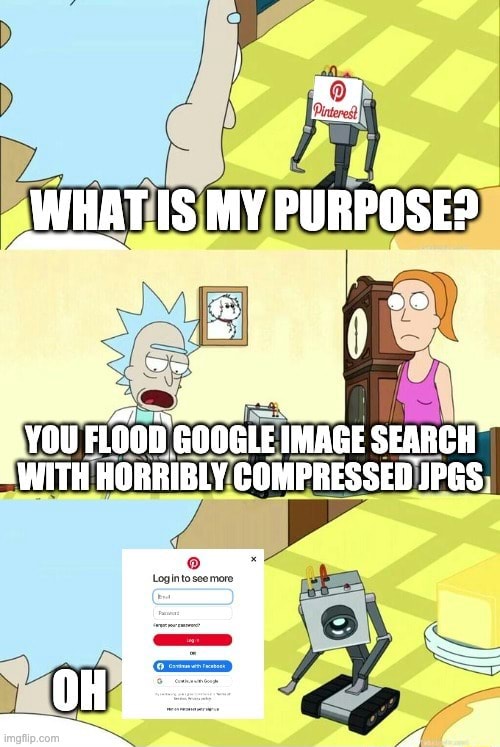 Not Pinterested... - WHAT IS MY PURPOSE? we FLOOD GOOGLE IMAGE SEARCH ...